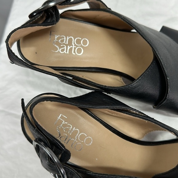Franco Sarto Thick Buckle Strap Heeled Sandals, 8 - Picture 7 of 9